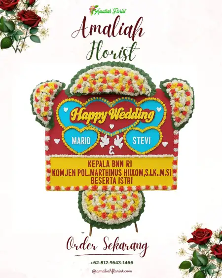 Papan Bunga Pernikahan Panggung Kidul
